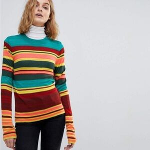 Free People Show Off Your Stripes Sweater Sz-Sm
